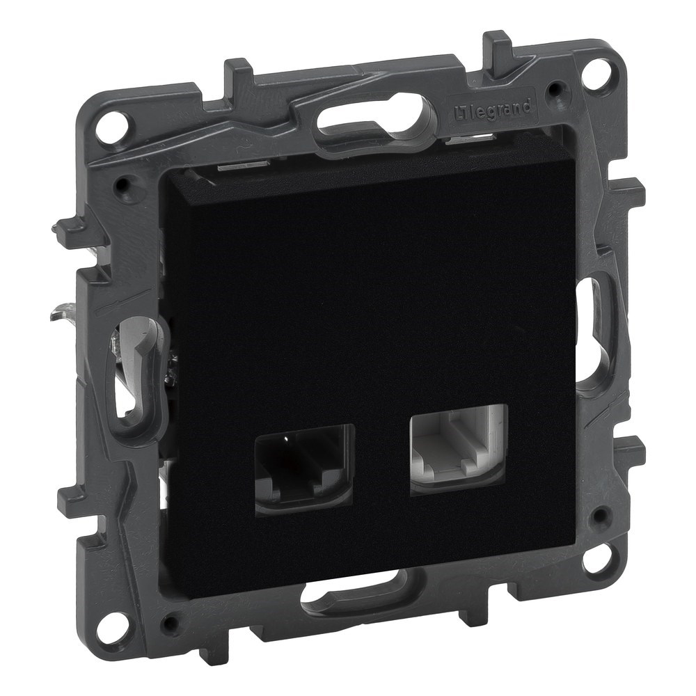 LEGRAND 768637Legrand Telefon ve Data Prizleri - RJ11 + RJ45 priz, Cat5e UTP - SiyahLegrand Telefon ve Data Prizleri - RJ11 + RJ45 priz, Cat5e{ubercoelektromarket}