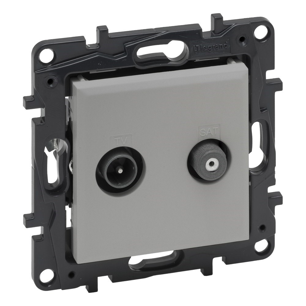 LEGRAND 768227Legrand TV ve TV/SAT Prizleri - TV-SAT geçişli - AlüminyumLegrand TV ve TV-SAT Prizleri - TV-SAT geçişli - Alüminyum{ubercoelektromarket}