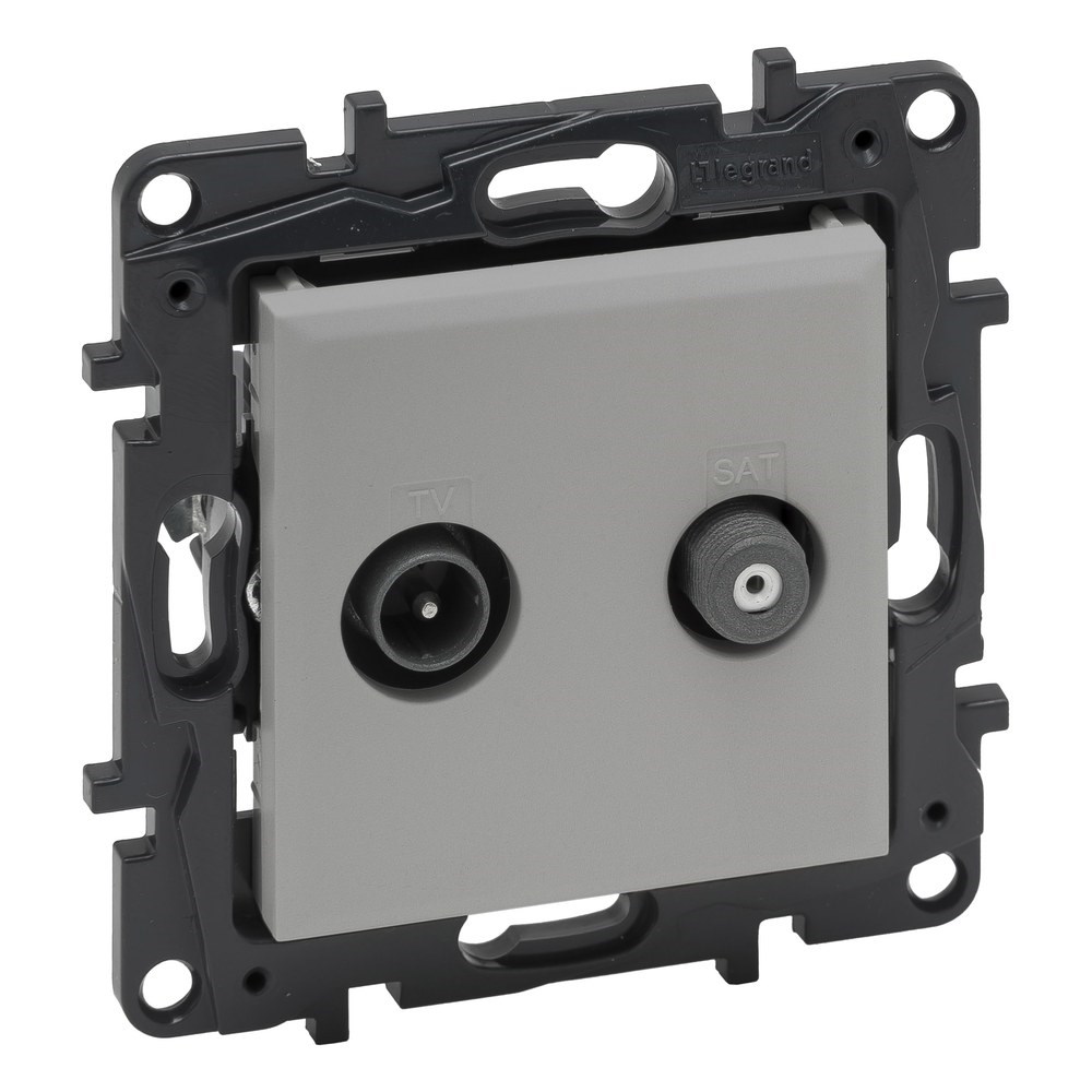 LEGRAND 768228Legrand TV ve TV/SAT Prizleri - TV-SAT sonlu - AlüminyumLegrand TV ve TV-SAT Prizleri - TV-SAT sonlu - Alüminyum{ubercoelektromarket}