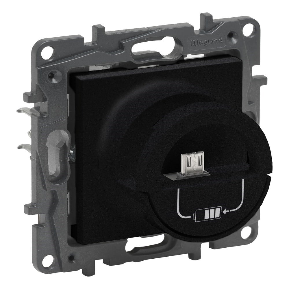 LEGRAND 768696Legrand USB Şarj Prizi - Dock Micro USB+USB şarj prizi, 2400mA - SiyahLegrand USB Şarj Prizi - Dock Micro USB+USB şarj prizi{ubercoelektromarket}