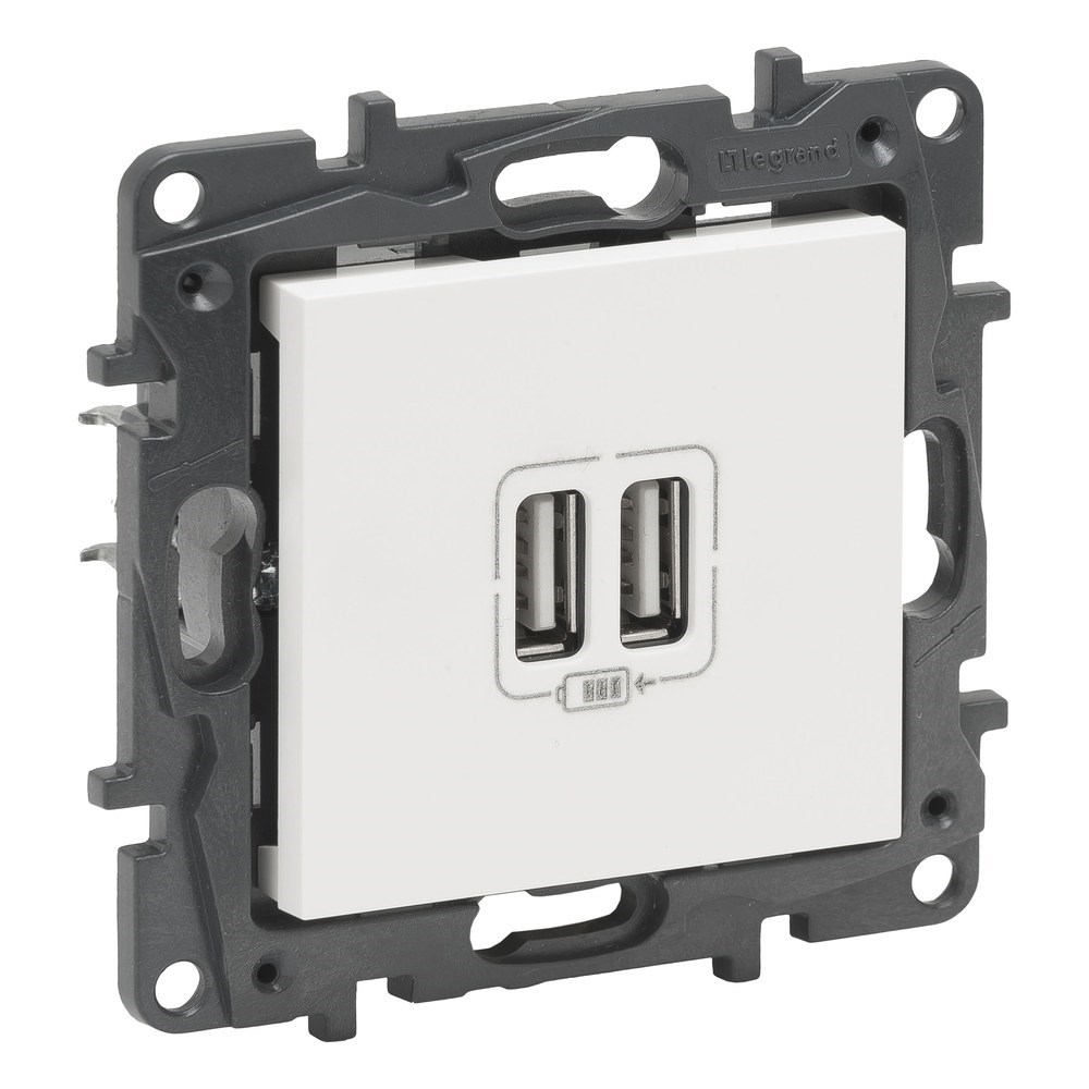 LEGRAND 768194Legrand USB Şarj Prizi - İkili USB şarj prizi, 2400mA - BeyazLegrand USB Şarj Prizi - İkili USB şarj prizi, 2400mA{ubercoelektromarket}