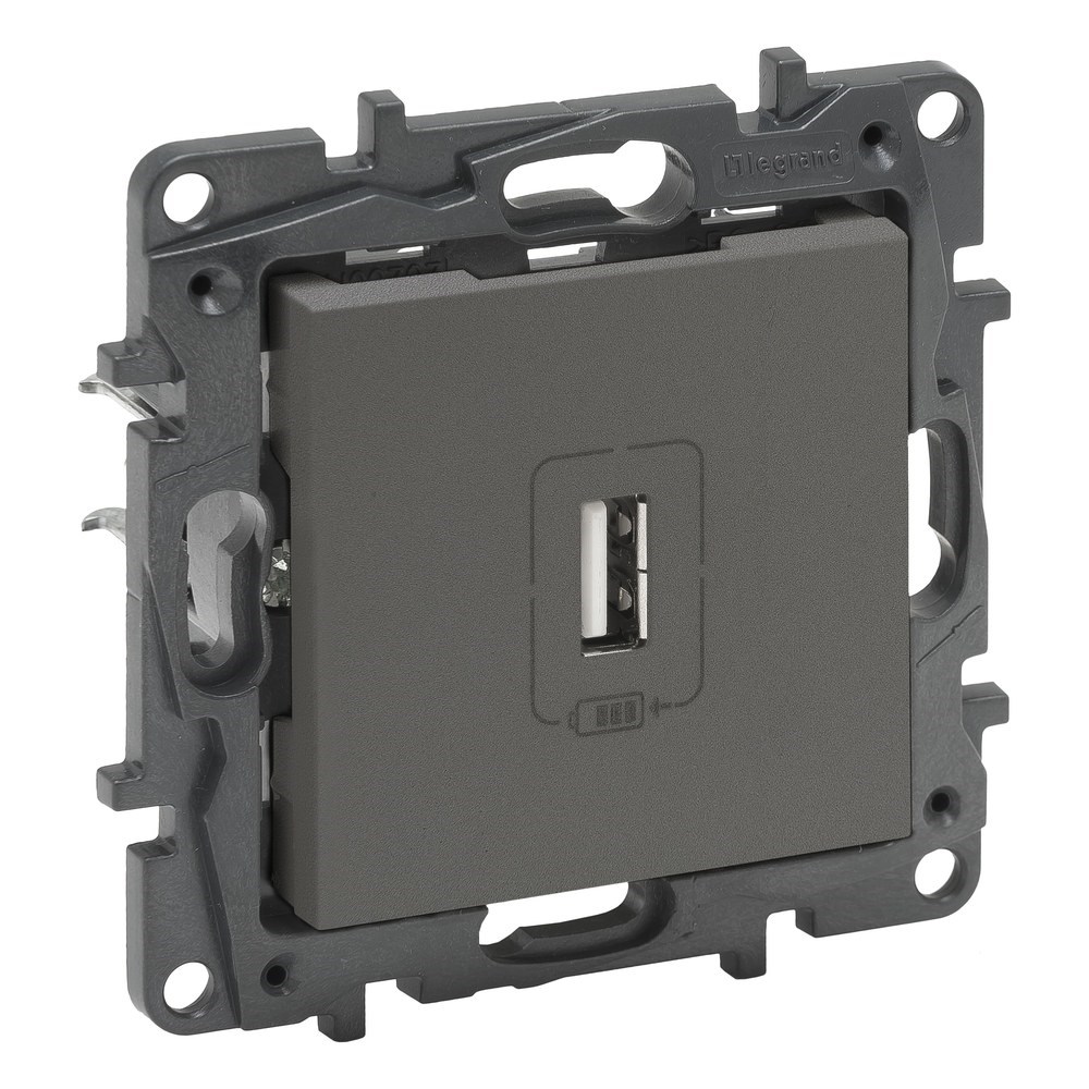 LEGRAND 768897Legrand USB Şarj Prizi - Tekli USB şarj prizi, 1100mA - TitanyumLegrand USB Şarj Prizi - Tekli USB şarj prizi, 1100mA{ubercoelektromarket}