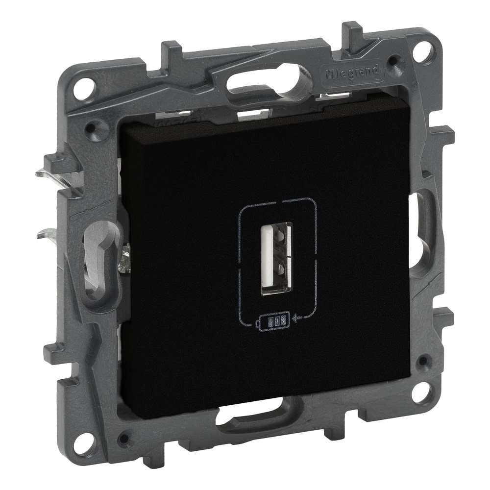 LEGRAND 768697Legrand USB Şarj Prizi - Tekli USB şarj prizi, 1100mA - SiyahLegrand USB Şarj Prizi - Tekli USB şarj prizi, 1100mA{ubercoelektromarket}