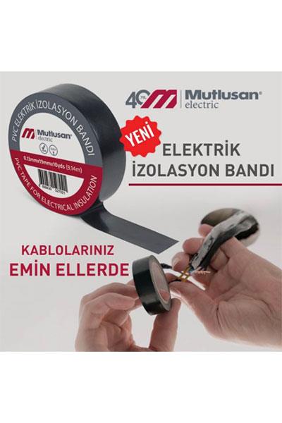 Mutlusan 065 133 0171019  0.13mmx19mmx10yds(9.14m) PVC Elektril İzolasyon Bandı Sarı-Yeşil Renk