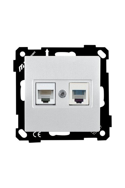 2270 139 0101Mutlusan Elitra Plus Mek+Tuş Telefon+Data Prizi (Rj11 Cat3+Cat5E) - BeyazMutlusan Elitra Plus Mek+Tuş Telefon+Data Prizi{ubercoelektromarket}