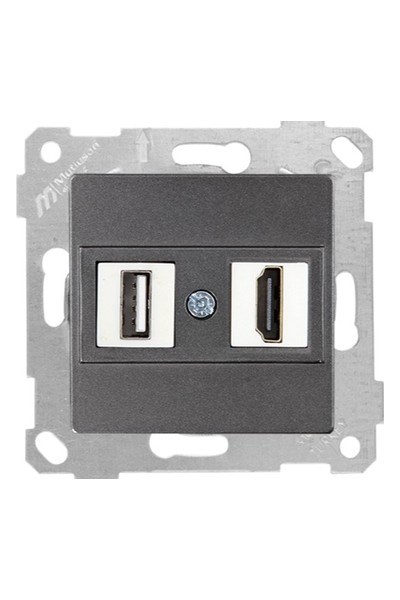 2200 459 0195Mutlusan Mek+Tuş 1*USB/1*Hdmı Priz - FümeMutlusan Mek+Tuş 1*USB-1*Hdmı Priz - Füme{ubercoelektromarket}