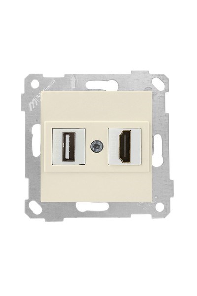2200 459 0102Mutlusan Mek+Tuş 1*USB/1*Hdmı Priz - KremMutlusan Mek+Tuş 1*USB-1*Hdmı Priz - Krem{ubercoelektromarket}
