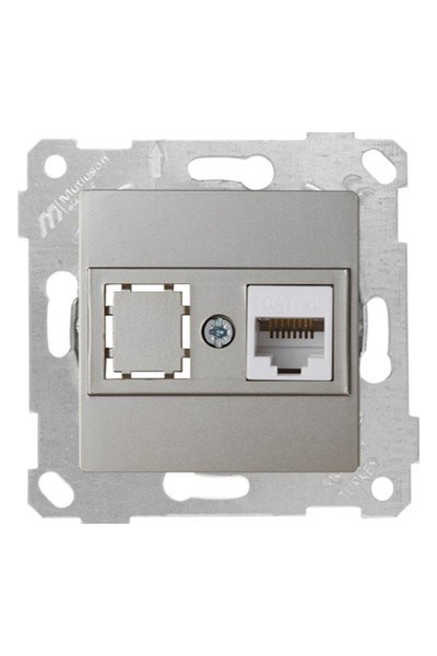 2200 140 0183Mutlusan Mek+Tuş Data Prizi 1*Rj45 (Cat6) - TitanyumMutlusan Mek+Tuş Data Prizi 1*Rj45 (Cat6) - Titanyum{ubercoelektromarket}