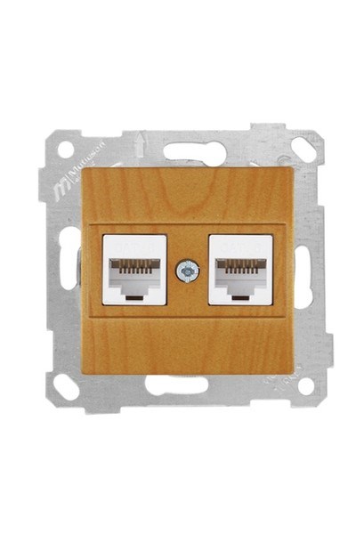 2200 141 0158Mutlusan Mek+Tuş Data Prizi 2*Rj45 (Cat6) - MeşeMutlusan Mek+Tuş Data Prizi 2*Rj45 (Cat6) - Meşe{ubercoelektromarket}