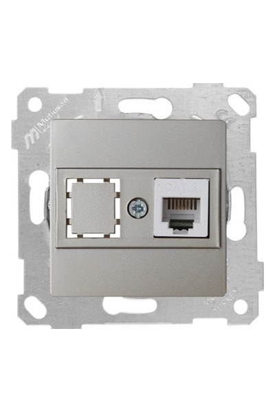 2200 125 0183Mutlusan Mek+Tuş Telefon Prizi 1Xrj11 (Cat3) - TitanyumMutlusan Mek+Tuş Telefon Prizi 1Xrj11 (Cat3) - Titanyum{ubercoelektromarket}