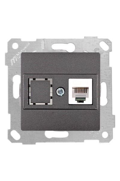 2200 125 0195Mutlusan Mek+Tuş Telefon Prizi 1Xrj11 (Cat3) - FümeMutlusan Mek+Tuş Telefon Prizi 1Xrj11 (Cat3) - Füme{ubercoelektromarket}