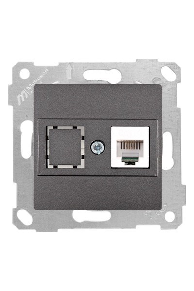 2200 126 0195Mutlusan Mek+Tuş Telefon Prizi 2Xrj11 (Cat3) - FümeMutlusan Mek+Tuş Telefon Prizi 2Xrj11 (Cat3) - Füme{ubercoelektromarket}