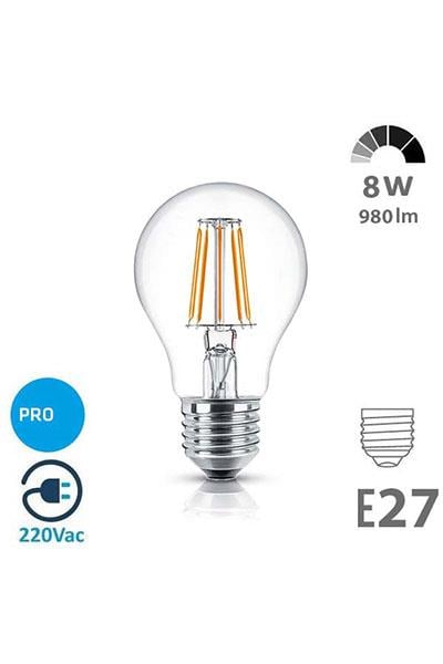 Osaka 8W E27 Flamanlı Led Ampul Beyaz