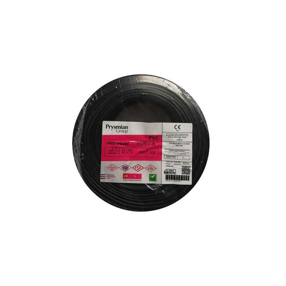 Prysmian 0.75 mm Siyah Kablo