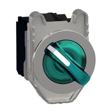 Schneider  24VAC/DC 1NA+1NK Yeşil Işıklı Mandallı Led Kumanda Butonu XB4FK123B5