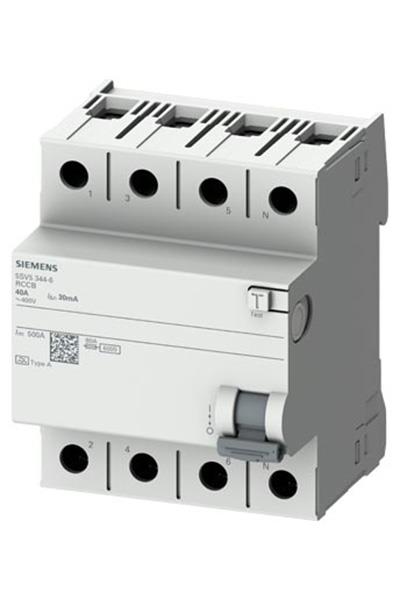Siemens 4x40A 300MA Kaçak Akım Koruma Rölesi - 5SV5644-6