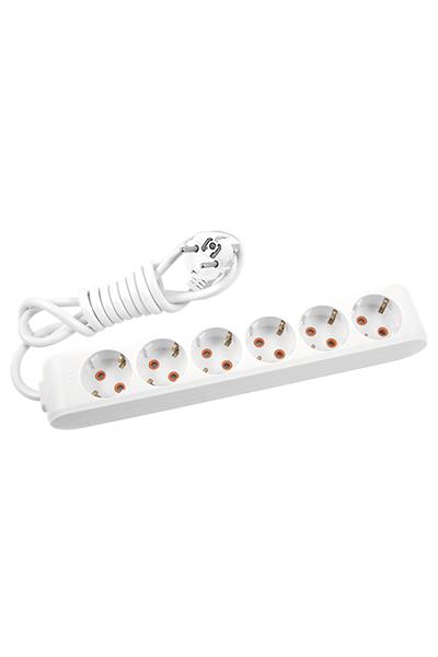 Viko 6'lı Topraklı Kablolu  Çocuk Korumalı 3 Metre