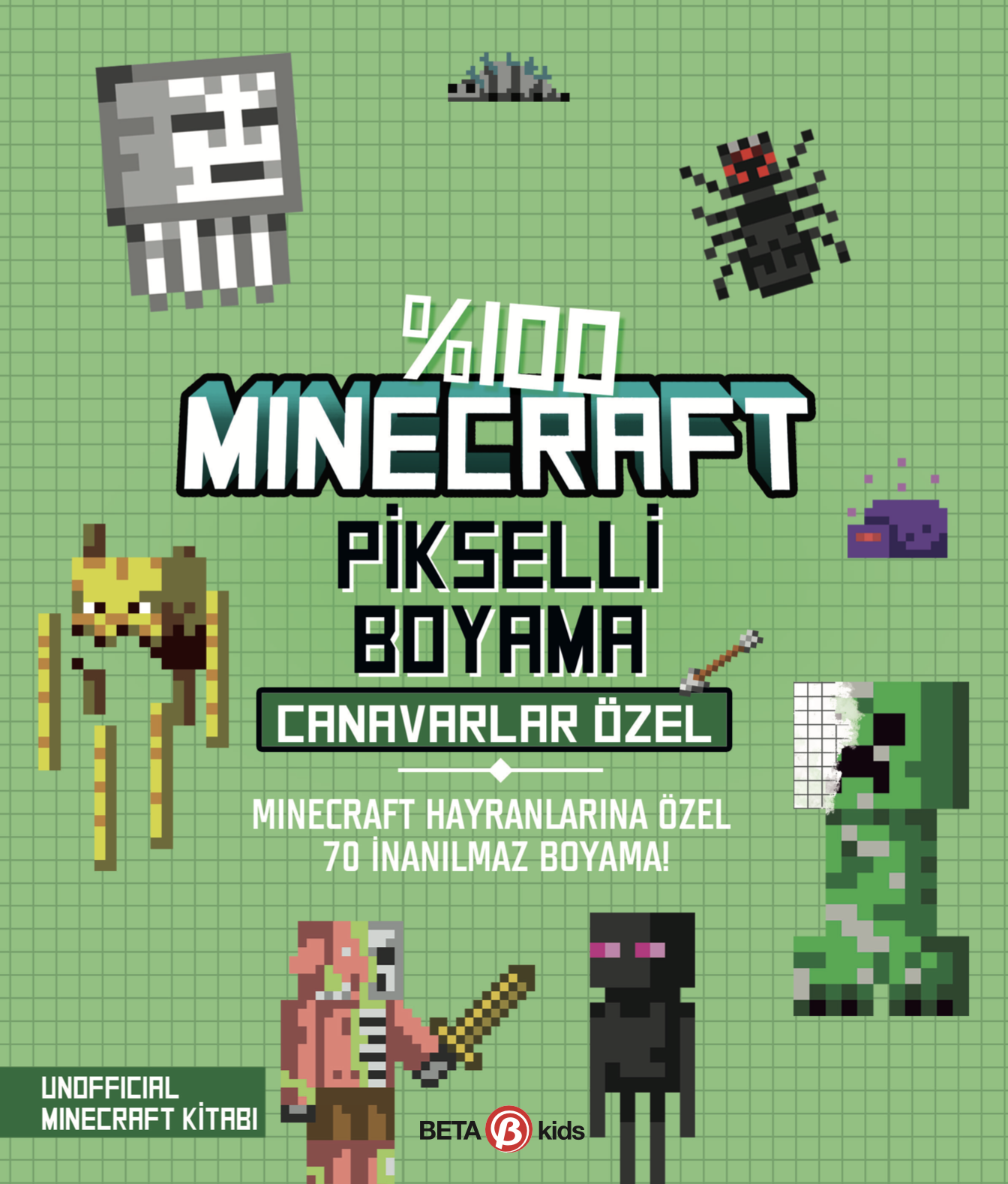 %100 Minecraft Pikselli Boyamalar Canavarlar Özel