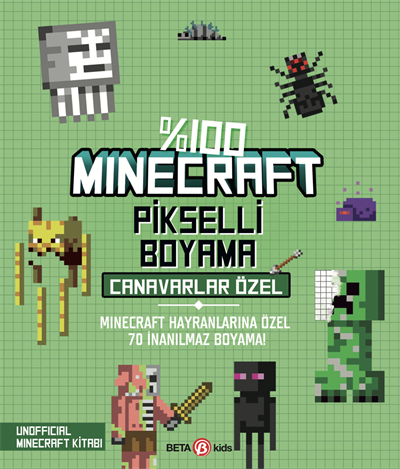 %100 Minecraft Pikselli Boyamalar Canavarlar Özel