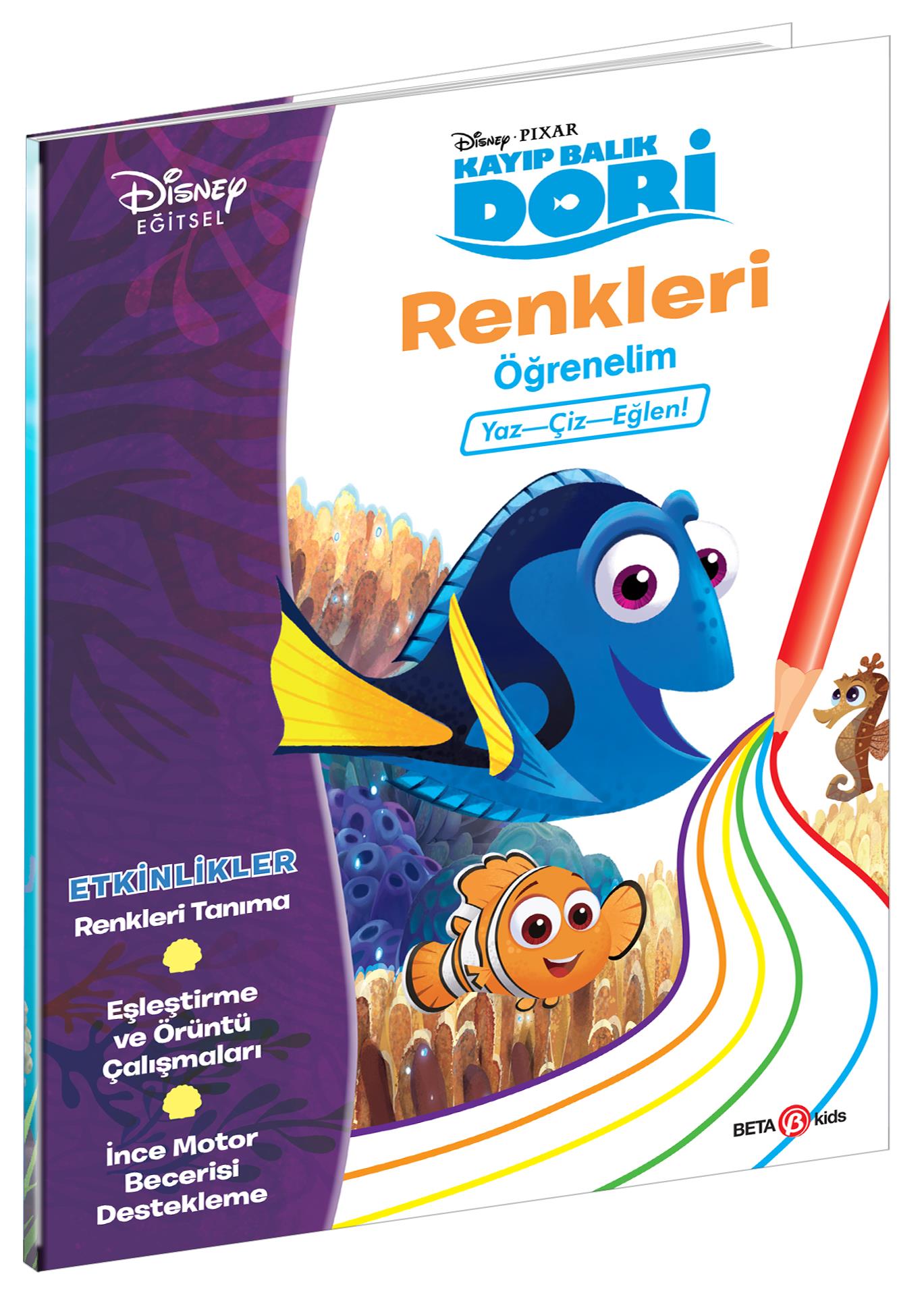Disney Kayıp Balık DORİ Renkleri Öğrenelim Yaz-Çiz-Eğlen!