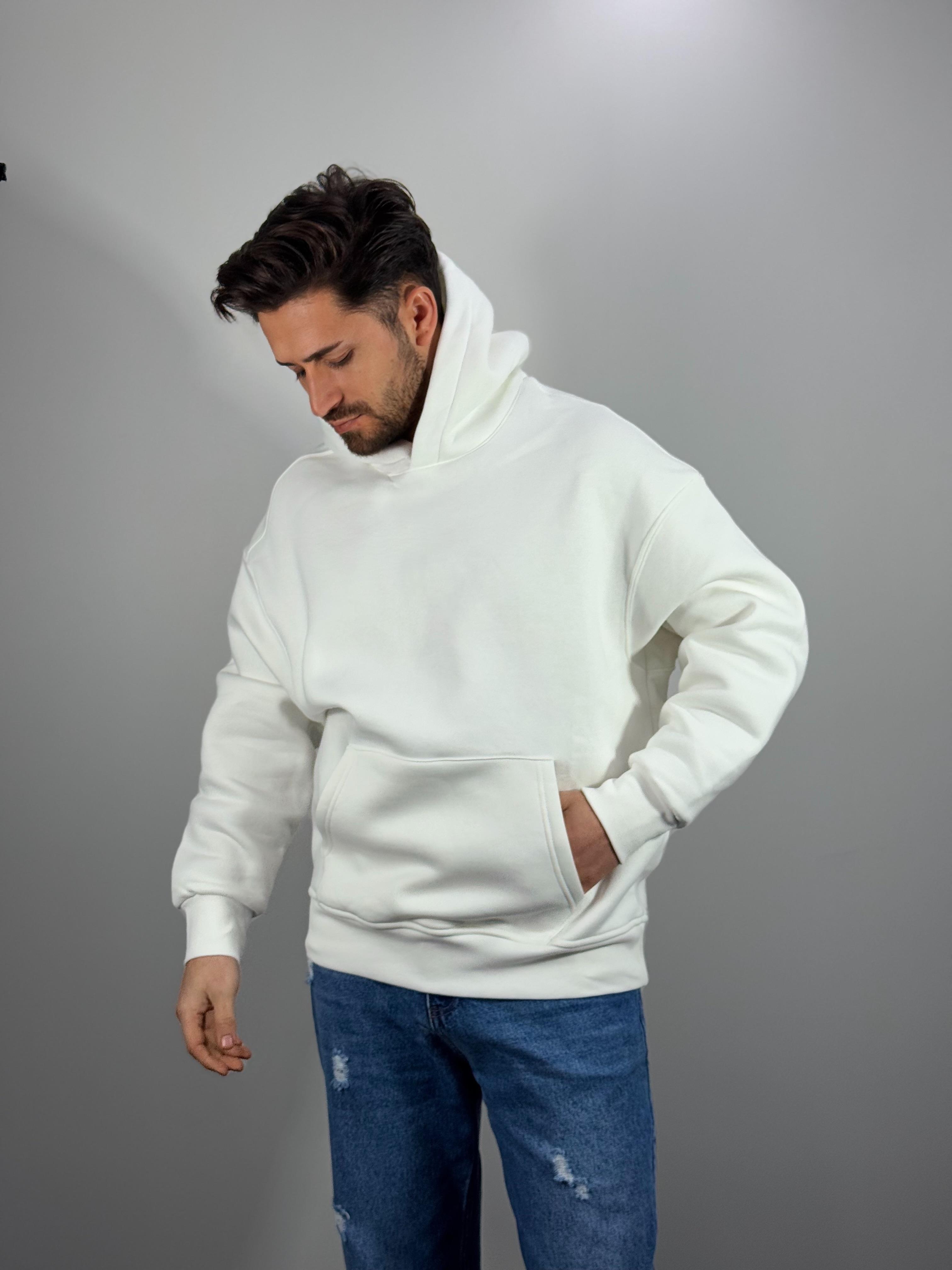 Beyaz Oversize Sweatshirt