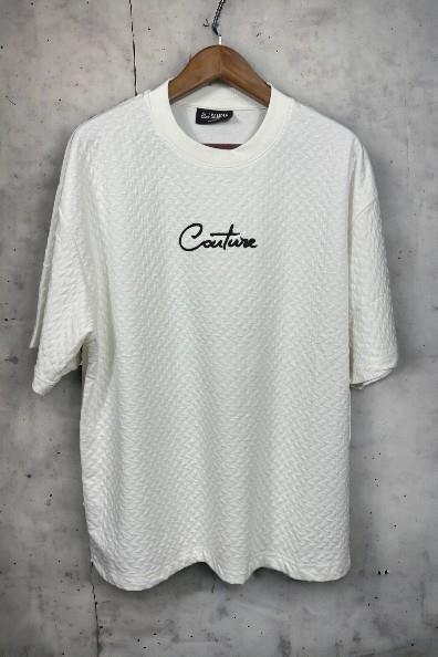 Couture Oversize T-Shirt Beyaz