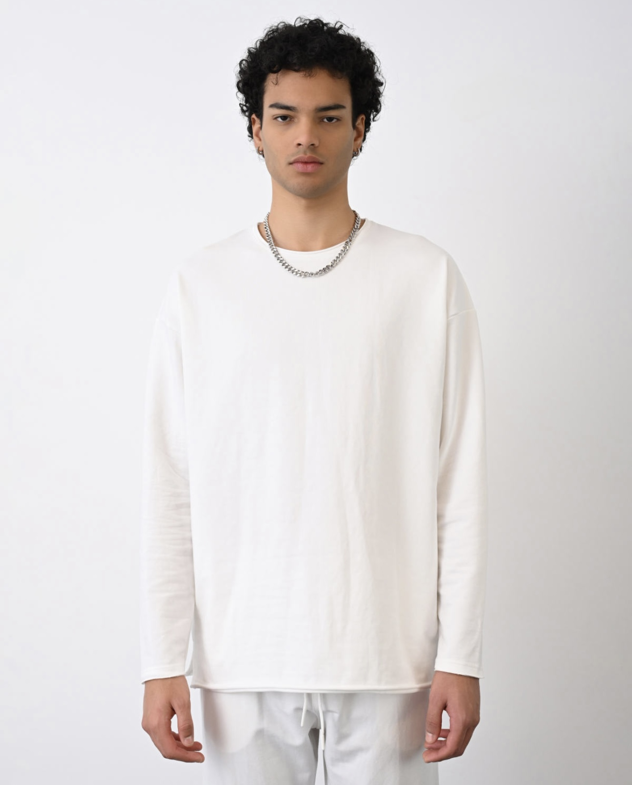 Düz Basic Sweat Beyaz