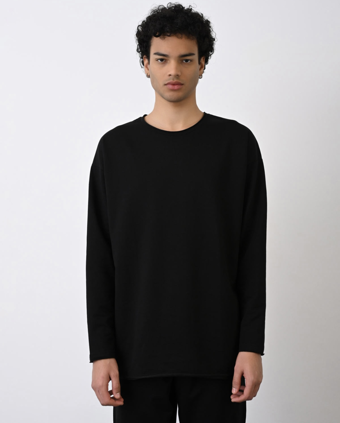 Düz Basic Sweat Siyah
