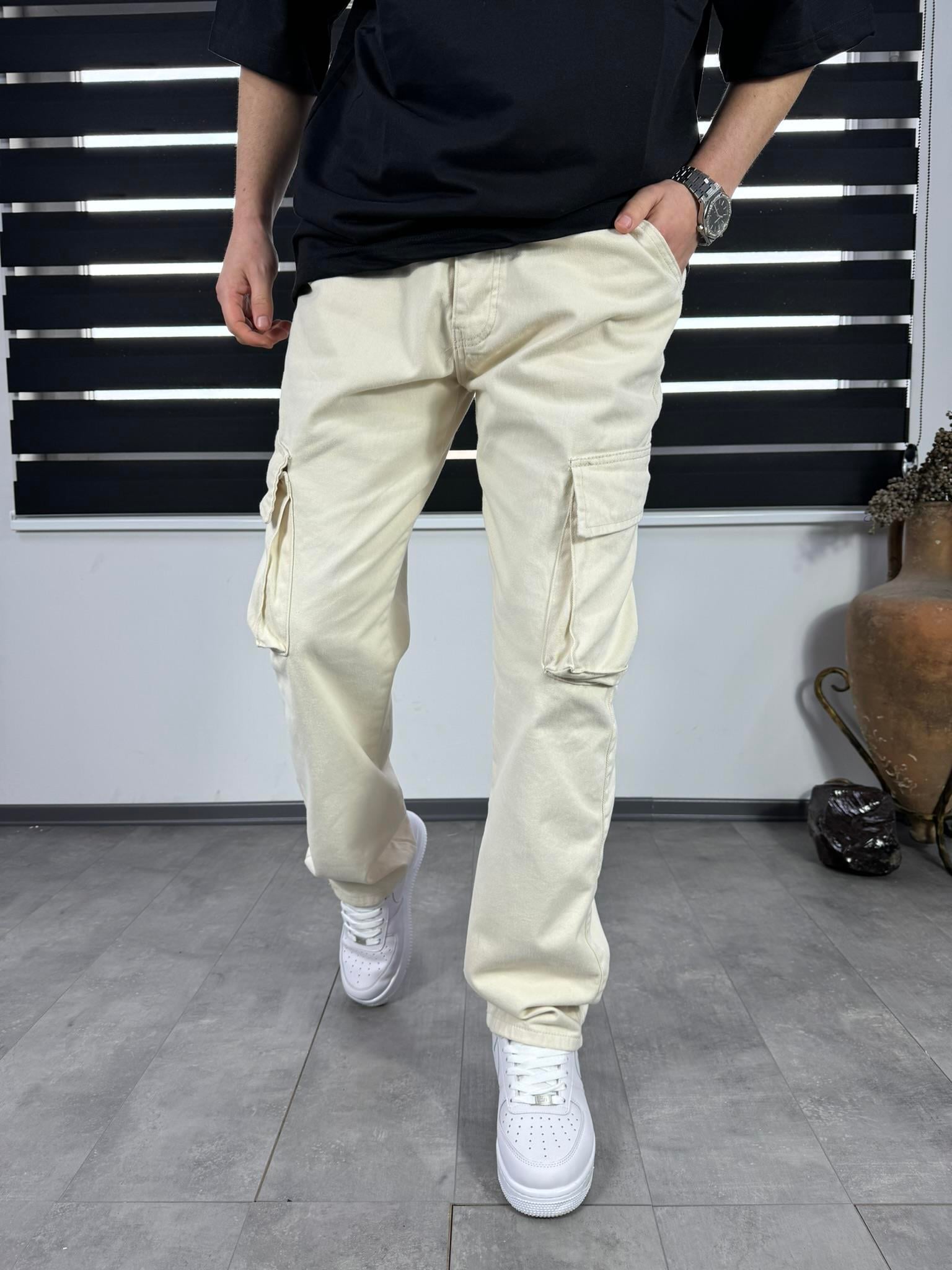 Baggy Kargo Pantolon Bej