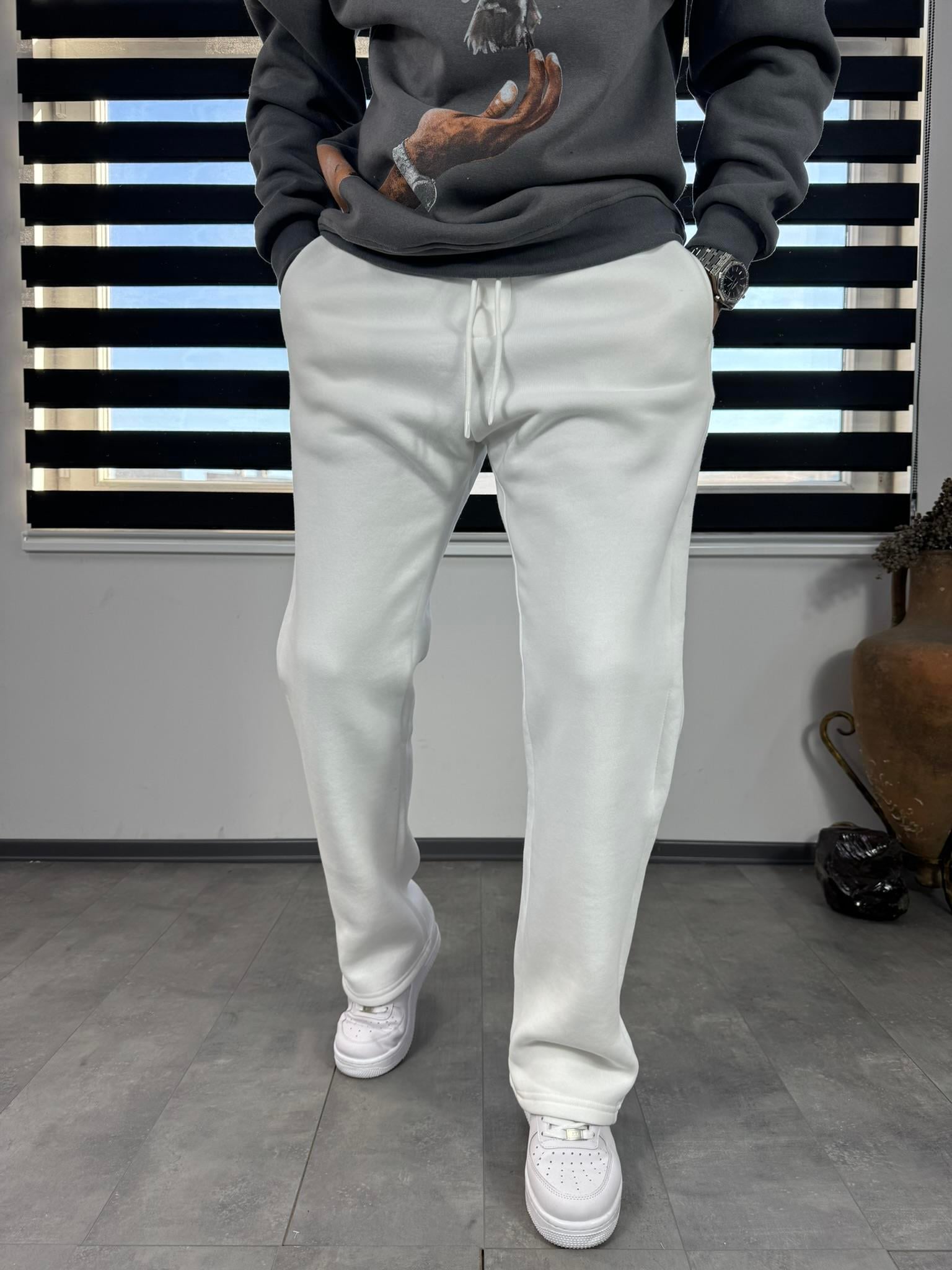 Beyaz Baggy Eşofman