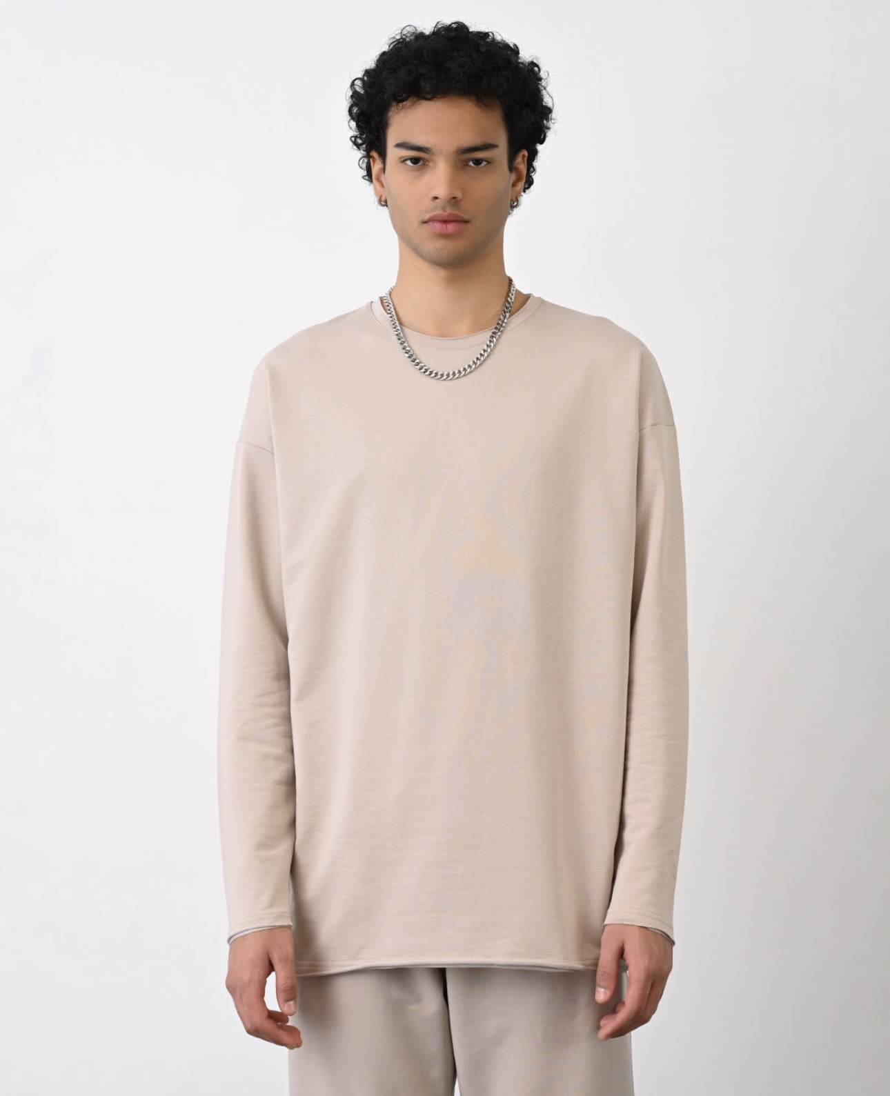 Düz Basic Sweat Taş Rengi