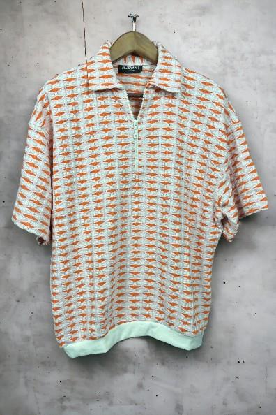 Fermuarlı Oversize T-Shirt Turuncu
