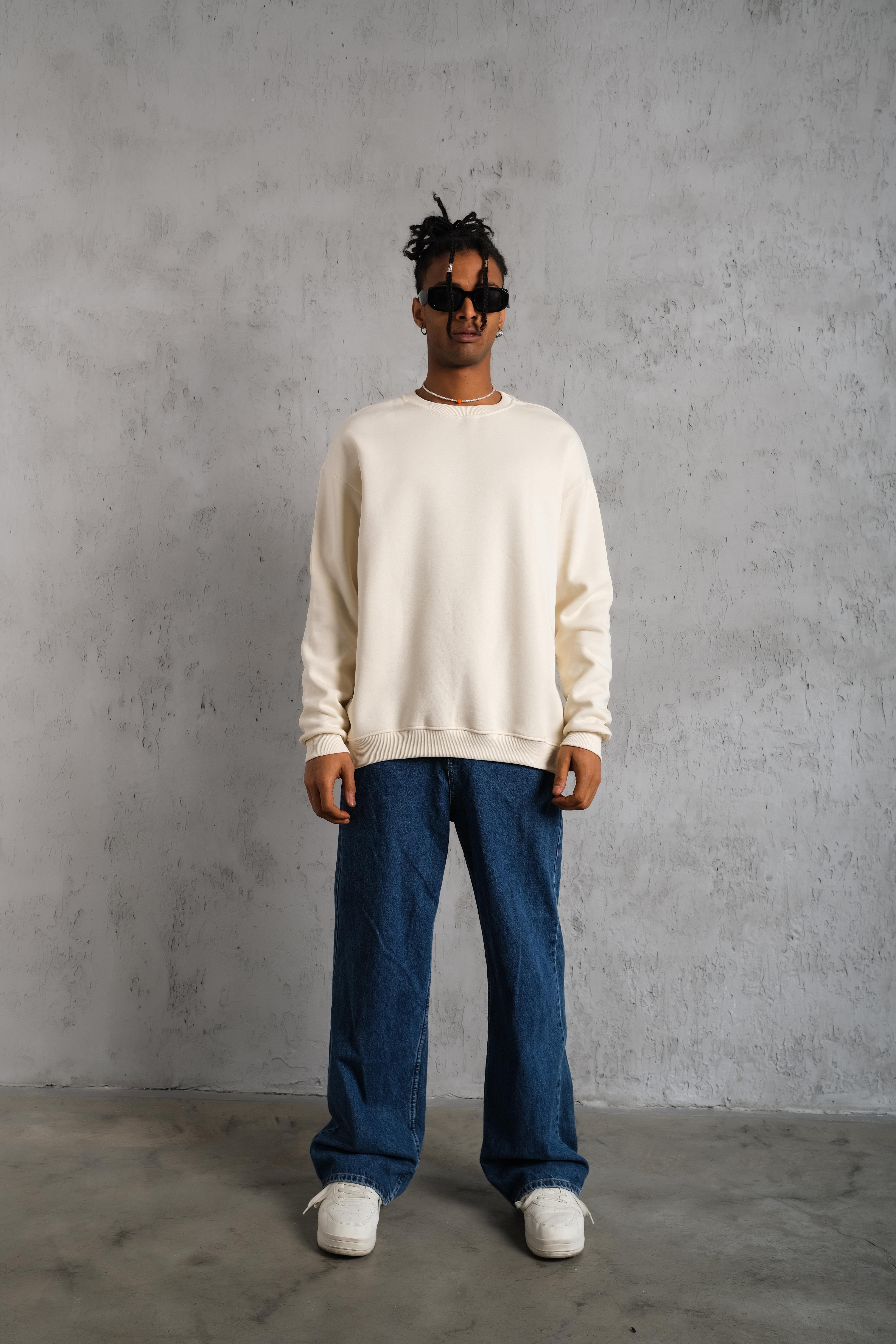 Oversize Sweatshirt Bej