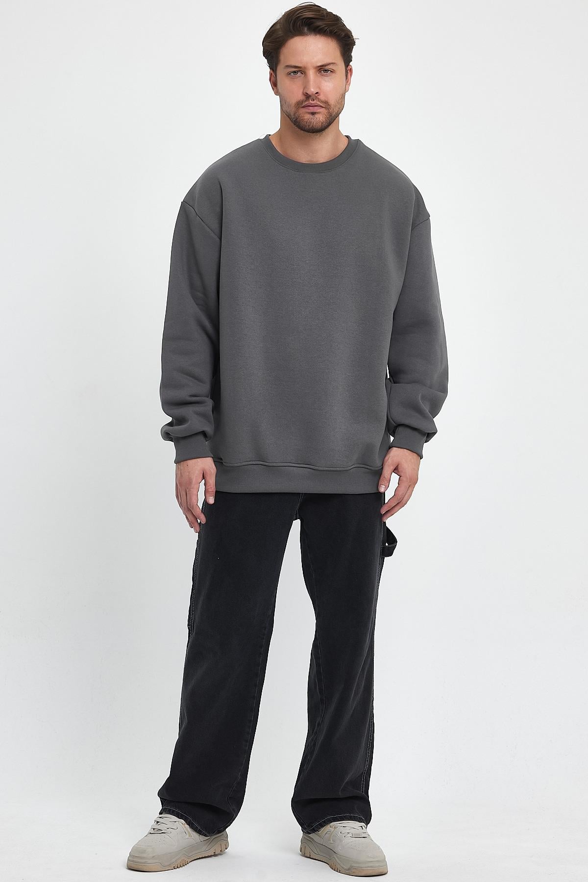 Oversize Sweatshirt Gri