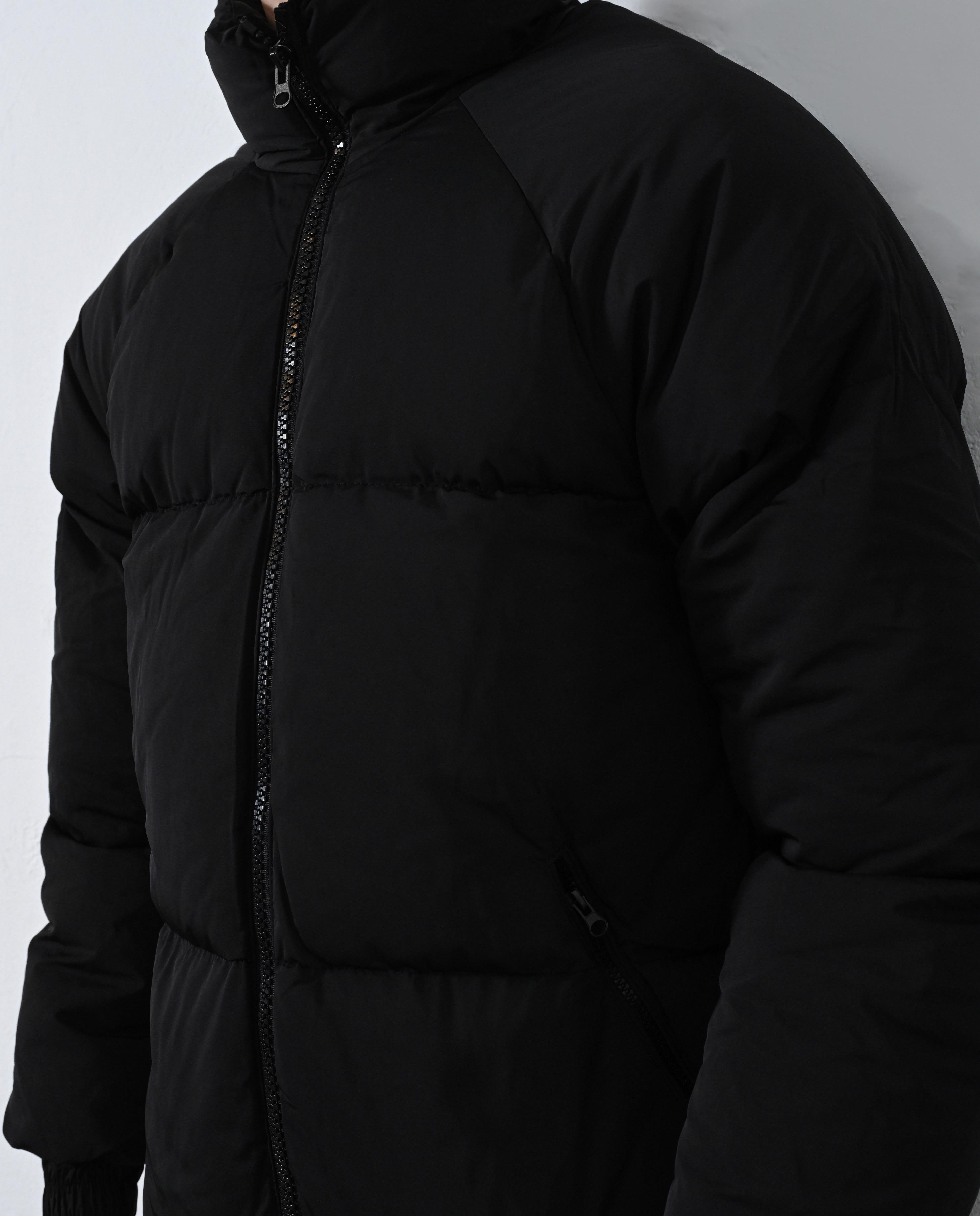 Reglan Kol  Şişme Mont Siyah