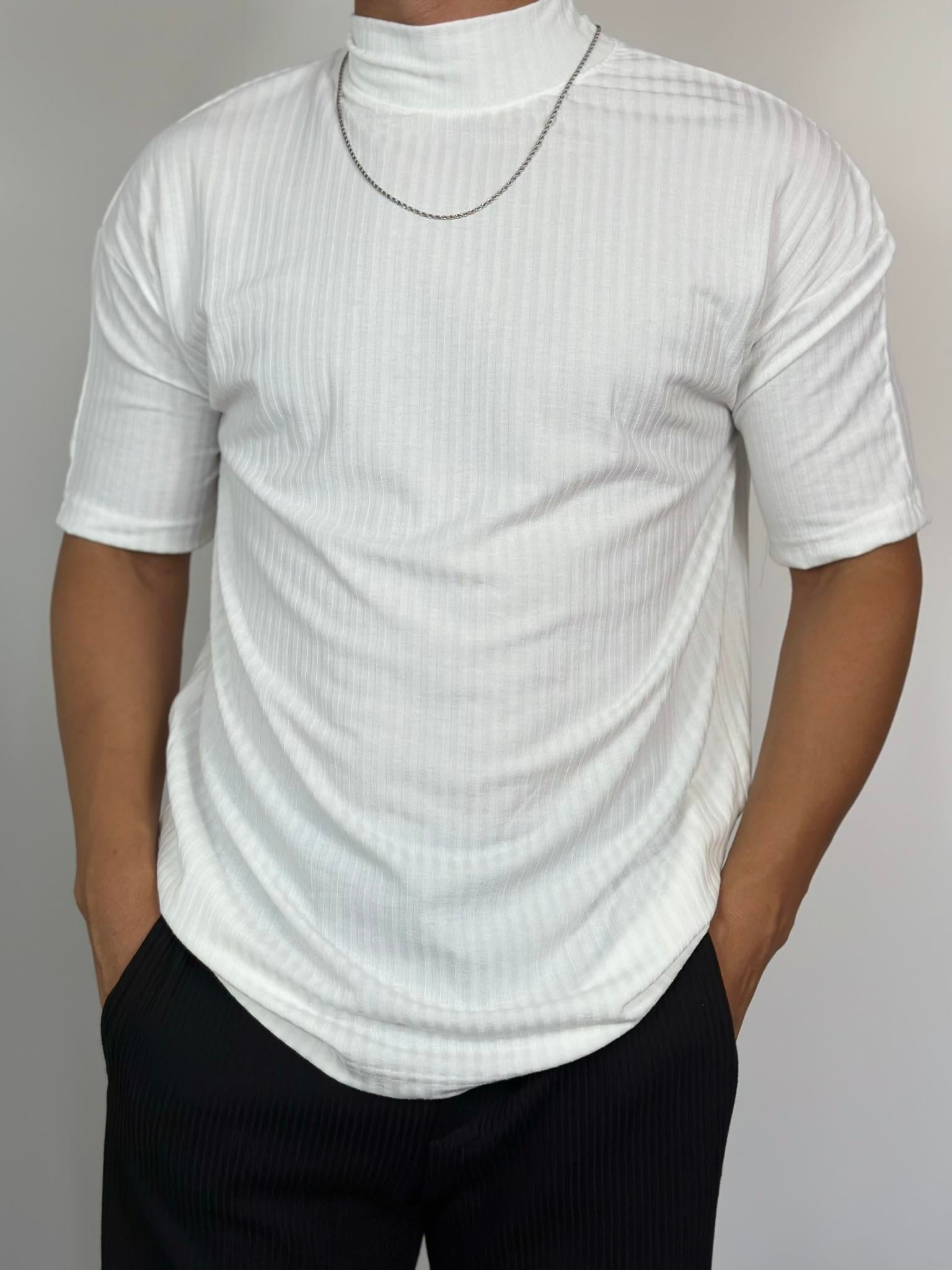 Siyah Balıkçı Yaka T-Shirt