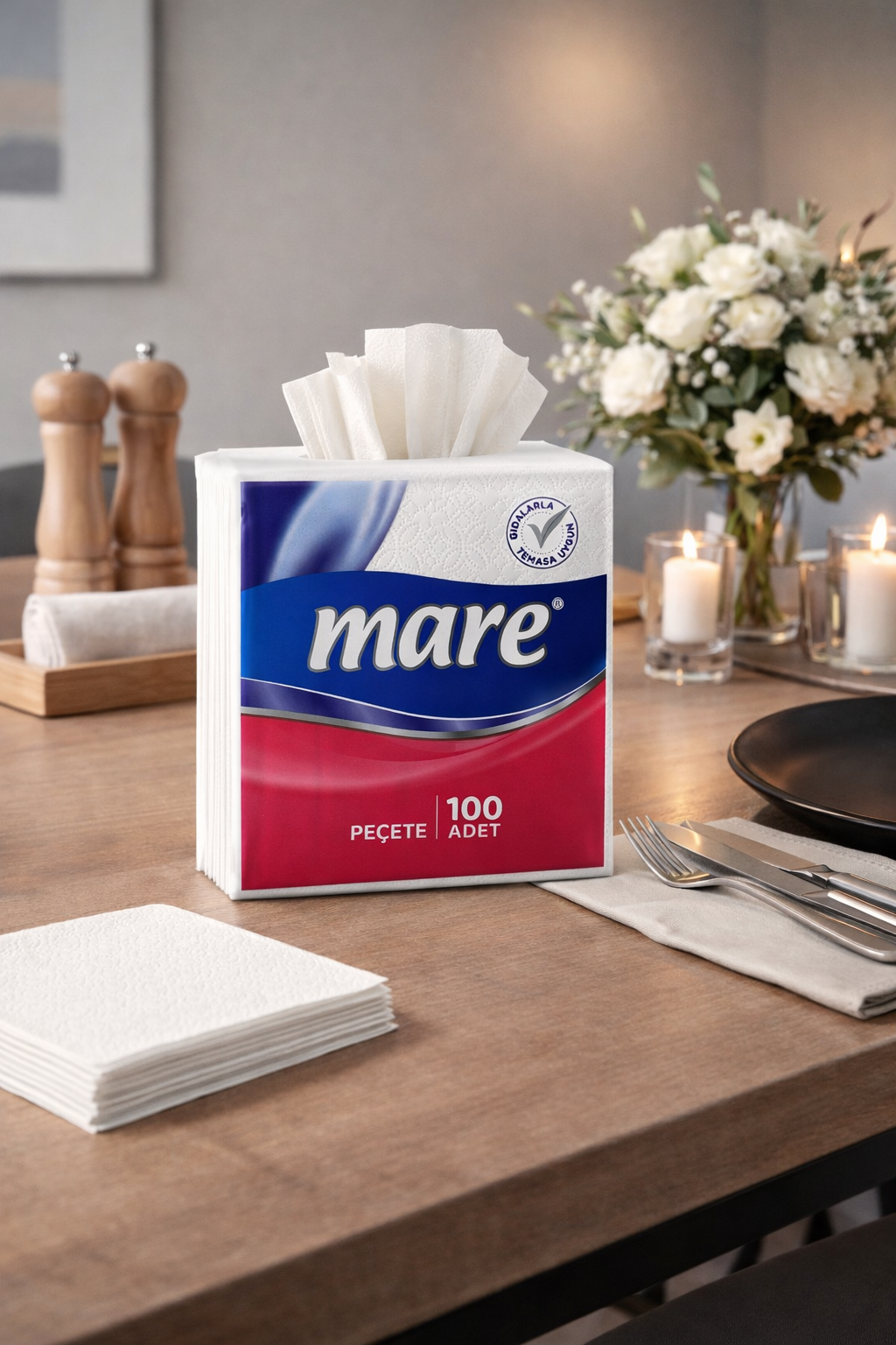 Mare Kare Peçete 100lü
