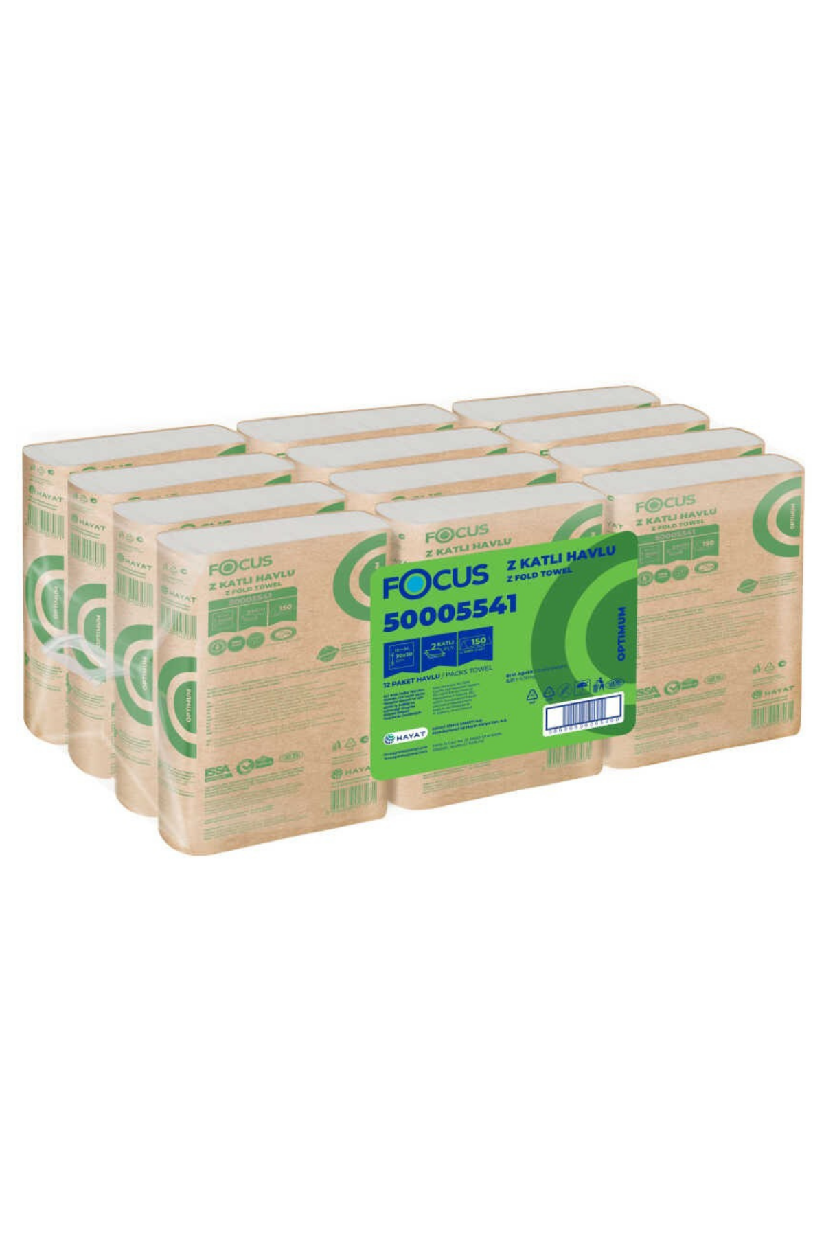 Focus Z Katlama Havlu Peçete 150li 12 Paket