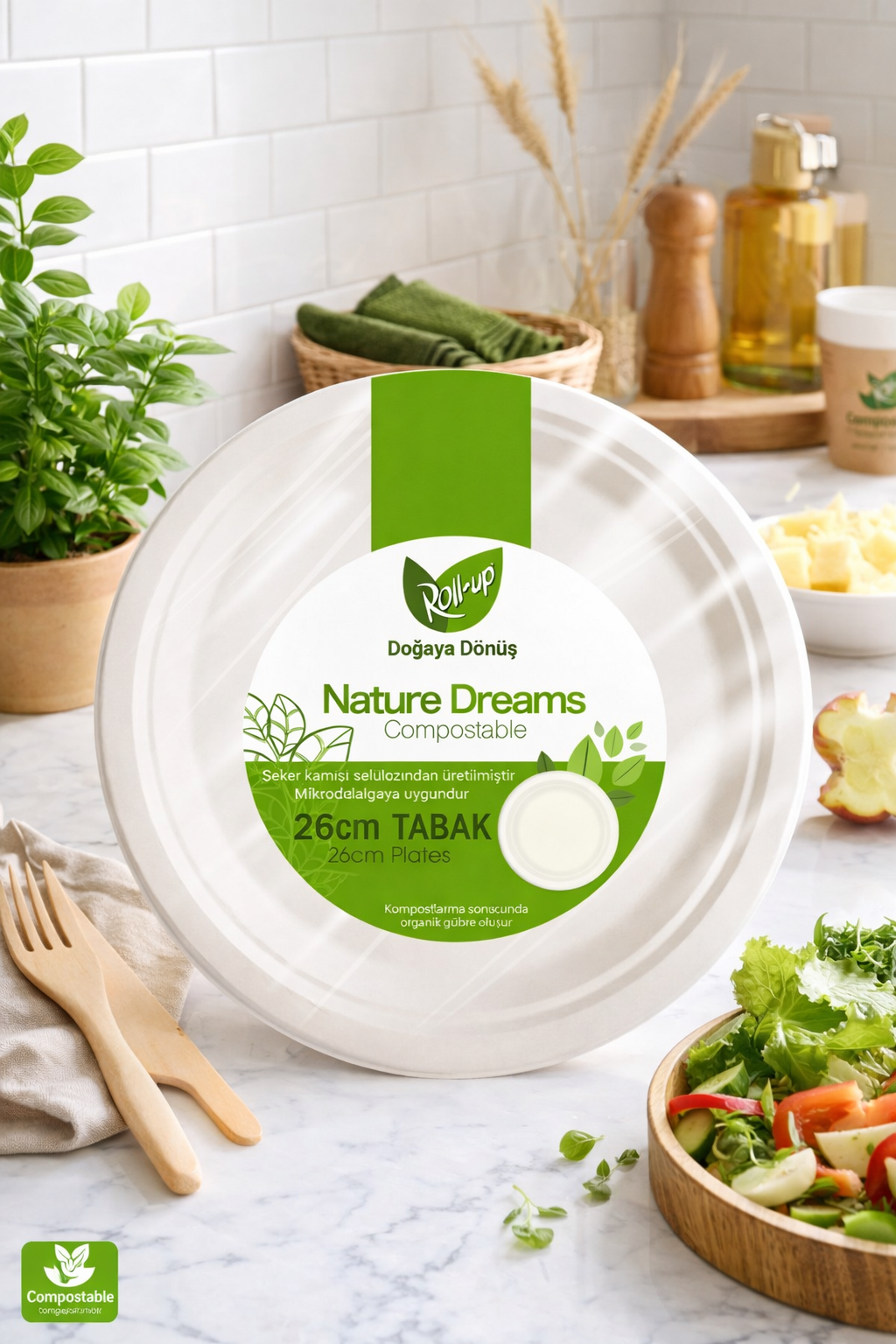 Roll-Up Nature Dreams 26 cm Bambu Tabak 25 Adet
