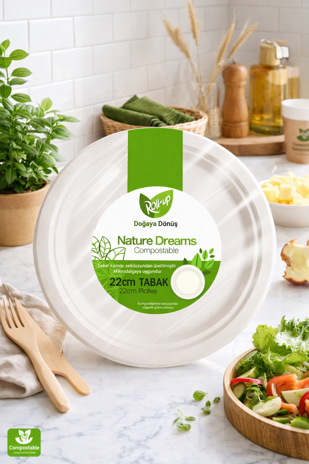 Roll-Up Nature Dreams 22 cm Bambu Tabak 25 Adet