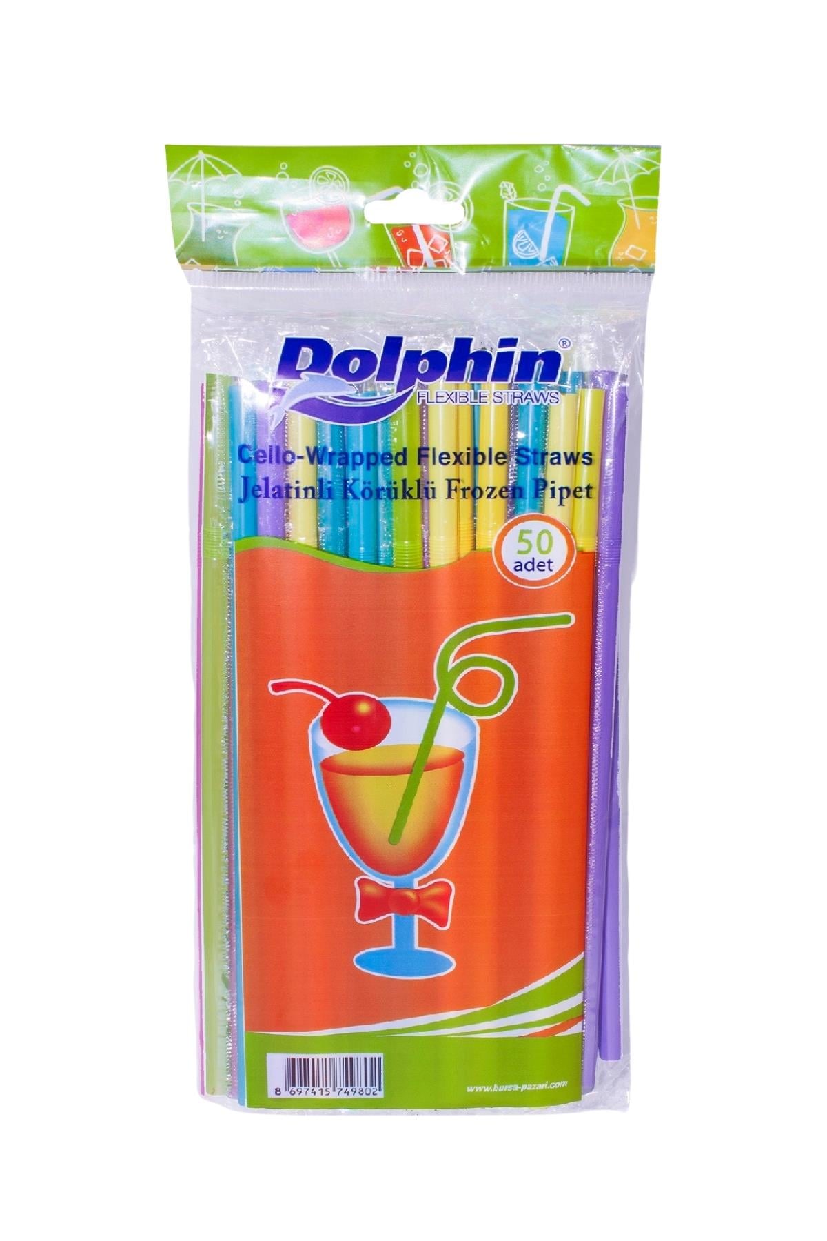 Dolphin Jelatinli Körüklü Frozen Pipet Renkli 50li