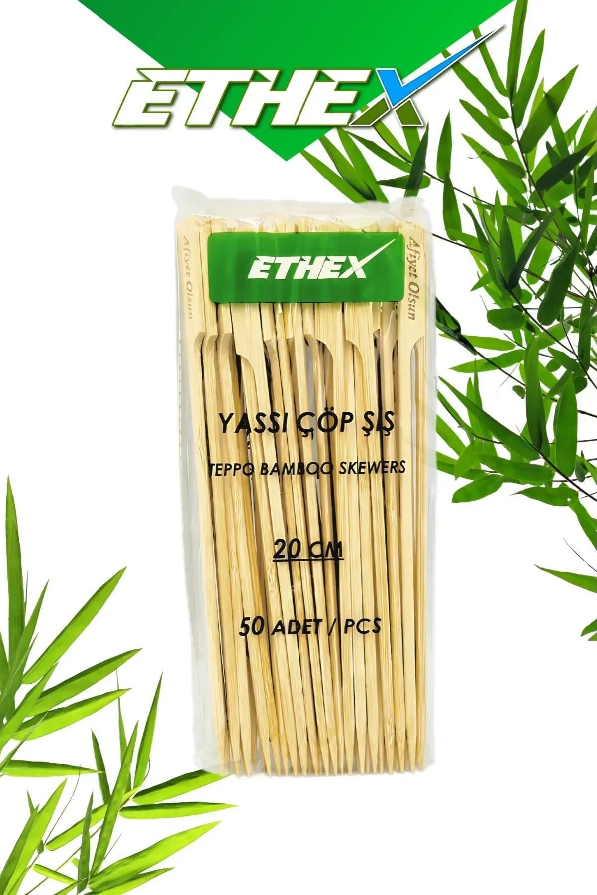 Ethex 20 cm Yassı Çöp Şiş 50li