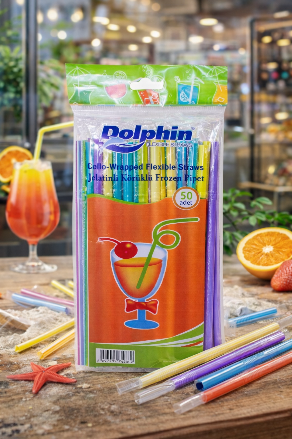Dolphin Jelatinli Körüklü Frozen Pipet Renkli 50li