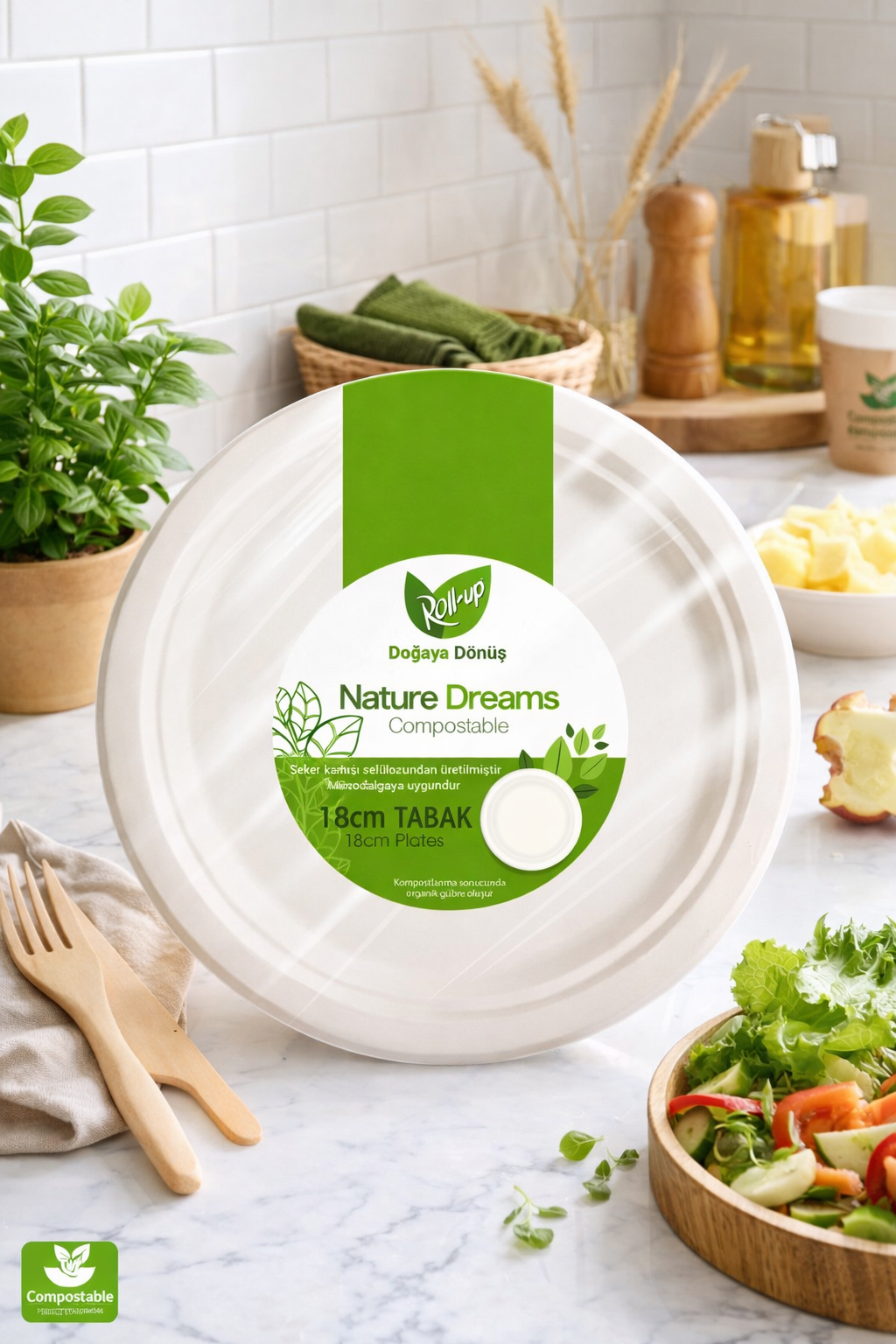Roll-Up Nature Dreams 18 cm Bambu Tabak 25 Adet