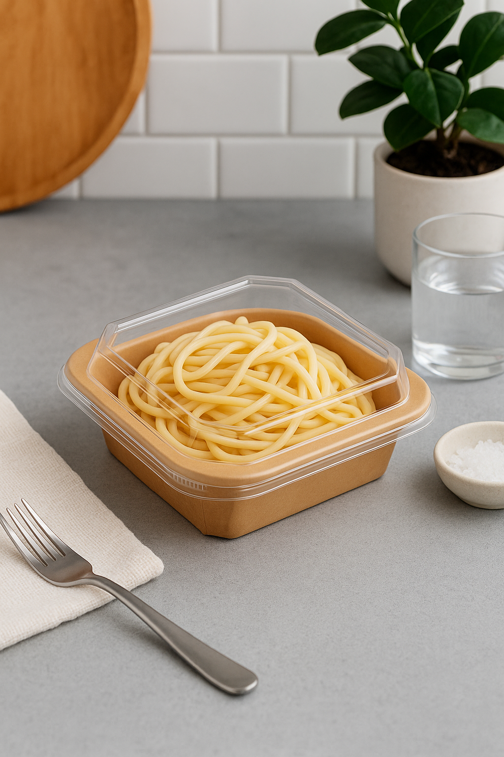 750 cc Kare Kraft Salata Kasesi 300lü