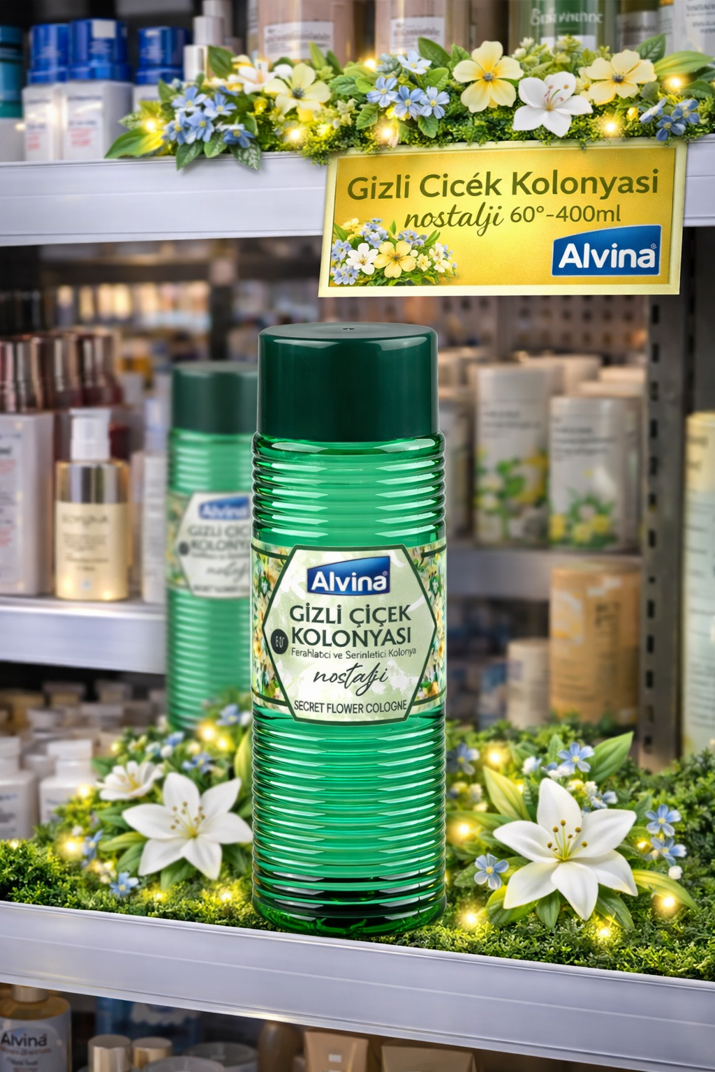 Alvina 60 Derece Gizli Çiçek Kolonyası 400 ml