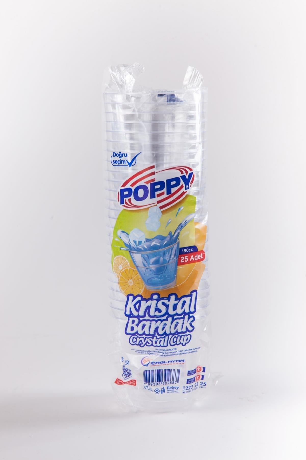 Stylish 180 cc Kristal Bardak 25li