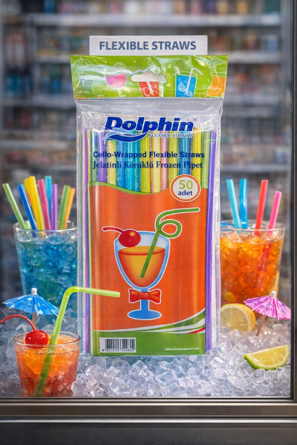 Dolphin Jelatinli Körüklü Frozen Pipet Renkli 50li
