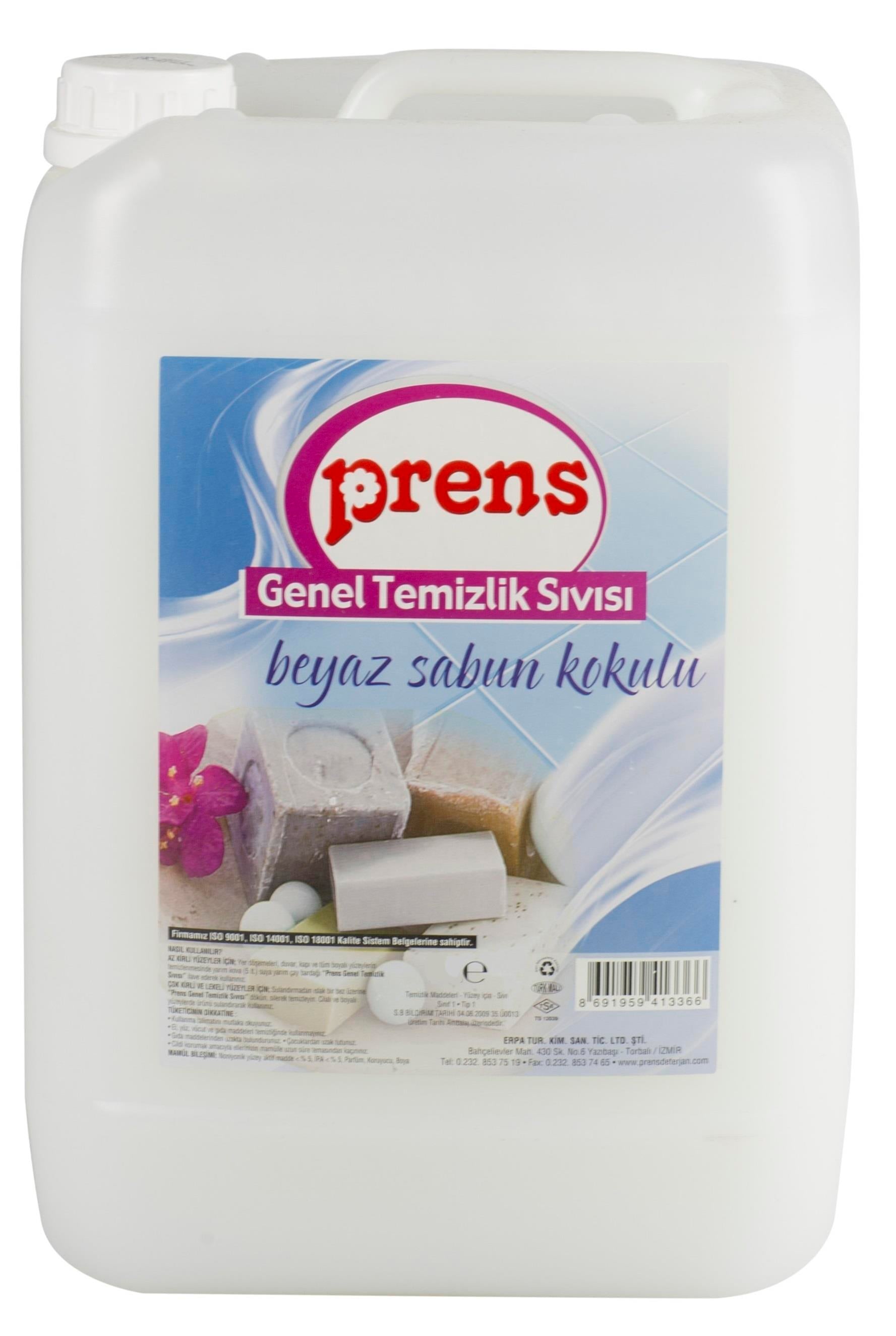 Prens Beyaz Sabun Kokulu Genel Temizlik Sıvısı 5 LT
