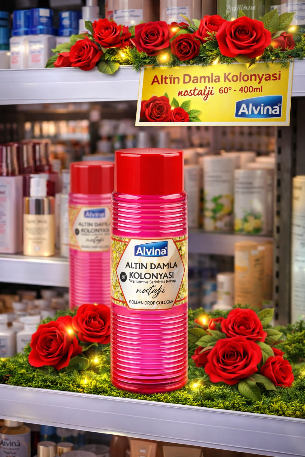 Alvina 60 Derece Altın Damla Kolonyası 400 ml